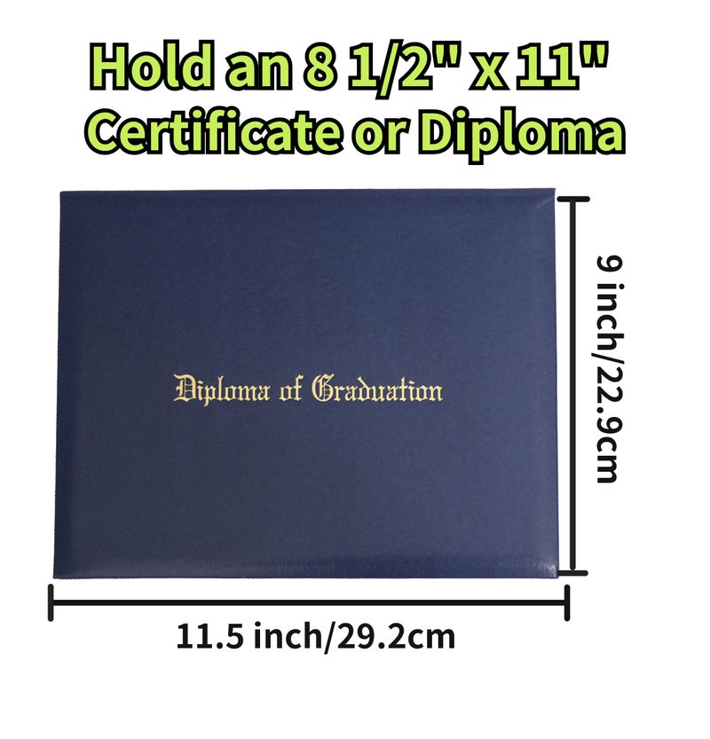 UIALECG Imprinted Diploma Cover for Certificate 8.5''x 11'',Graduation Certificate Holders, Document Cover for Letter-Sized Award Certificates - Image 5